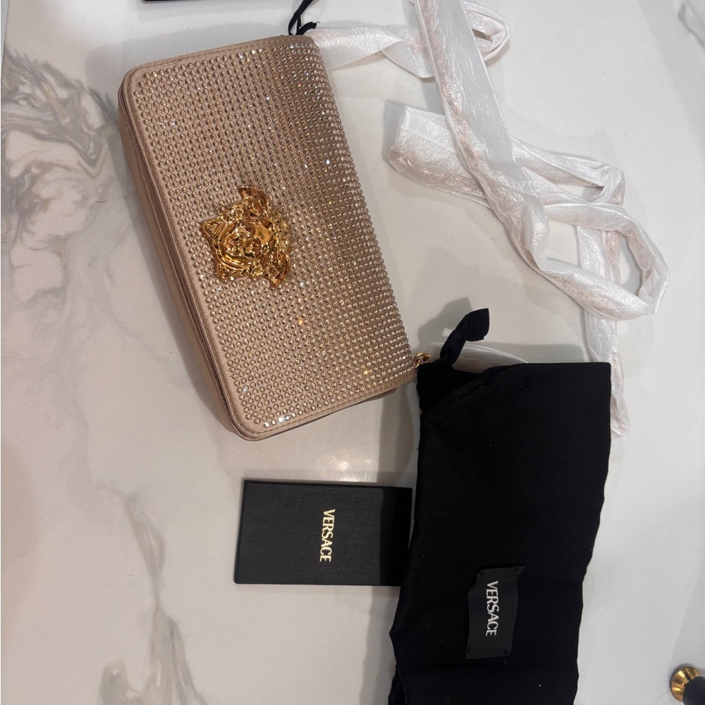 Vercase gold sequence over the shoulder bag